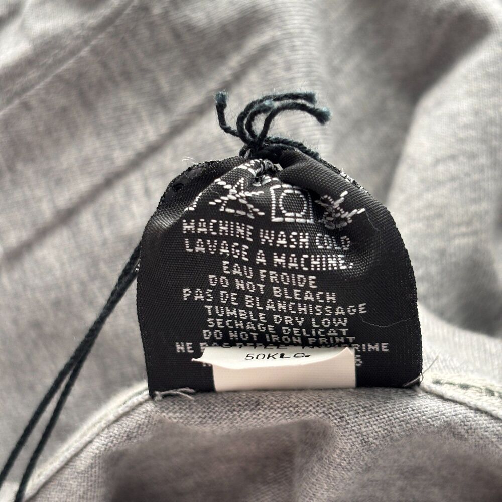 Pelle Pelle Men Vintage Long Sleeve T-Shirt NWT Streetwear Hip Hop Gray XL K148 - Picture 8 of 9